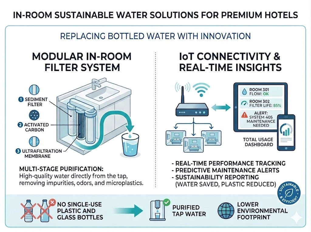 Ultreau premium hotel water bottling plant automation